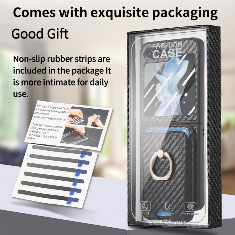 Skal Samsung Galaxy Z Flip 7 Fe Korthållare I Kolfiber
