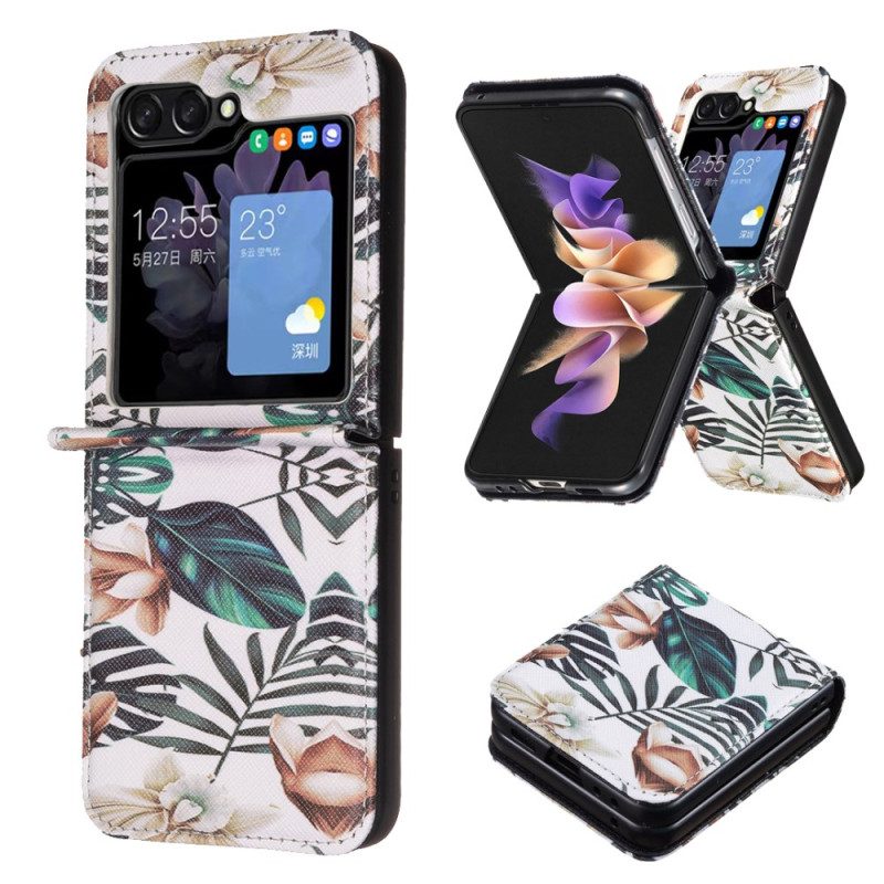 Skal Samsung Galaxy Z Flip 7 Fe Löv Och Blommor