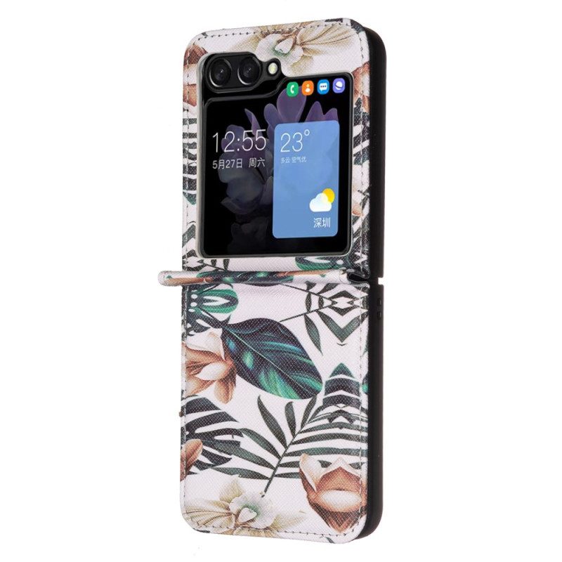 Skal Samsung Galaxy Z Flip 7 Fe Löv Och Blommor