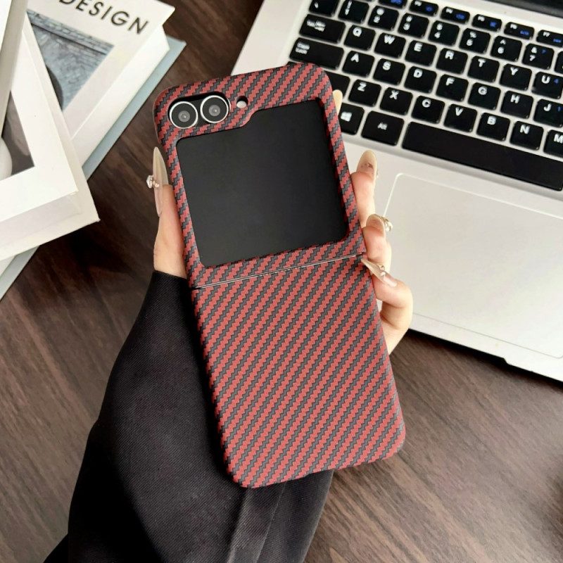Skal Samsung Galaxy Z Flip 7 Fe Magnetisk Kolfiberstruktur