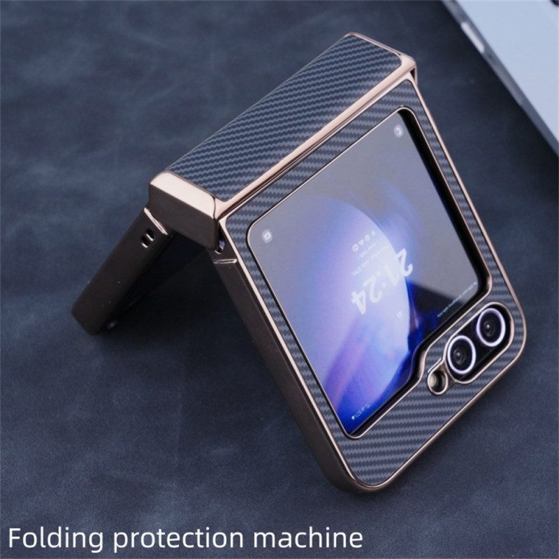 Skal Samsung Galaxy Z Flip 7 Fe Magnetisk Kolfiberstruktur
