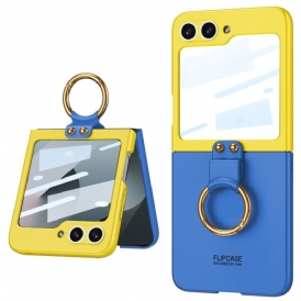 Skal Samsung Galaxy Z Flip 7 Fe Magnetiskt Gångjärnsskydd Och Tvåfärgat Stativ