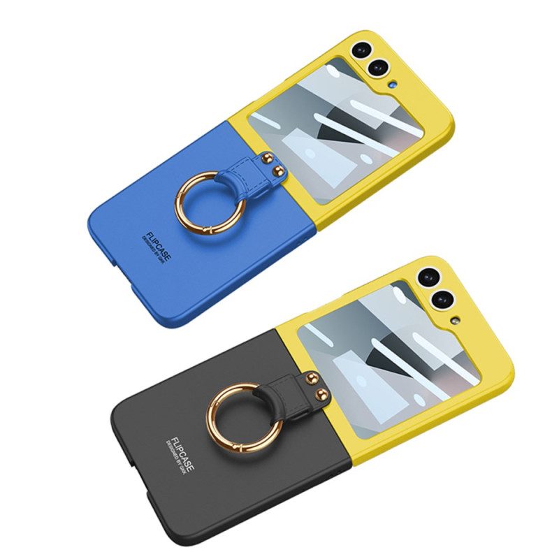 Skal Samsung Galaxy Z Flip 7 Fe Magnetiskt Gångjärnsskydd Och Tvåfärgat Stativ
