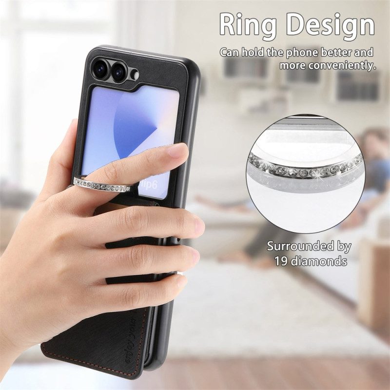 Skal Samsung Galaxy Z Flip 7 Fe Mockaeffekt Med Korthållare