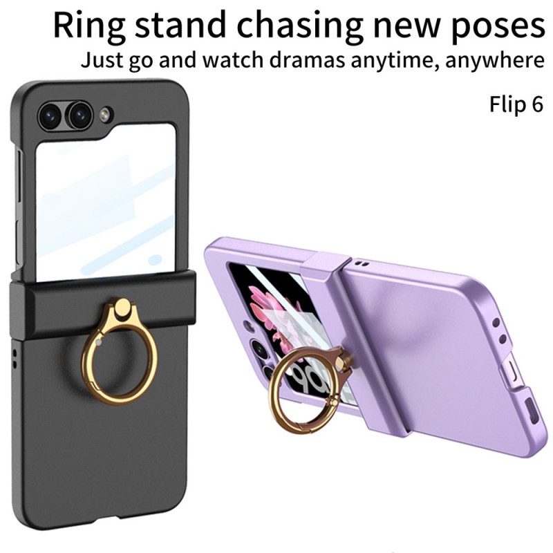 Skal Samsung Galaxy Z Flip 7 Fe Ringhållare Och Gkk Skärmskydd I Härdat Glas