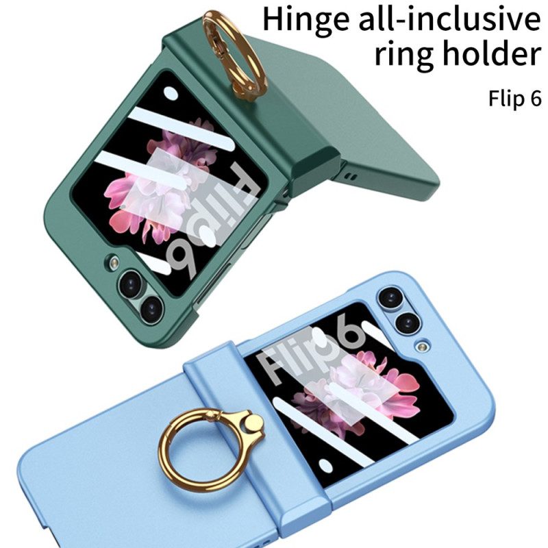 Skal Samsung Galaxy Z Flip 7 Fe Ringhållare Och Gkk Skärmskydd I Härdat Glas