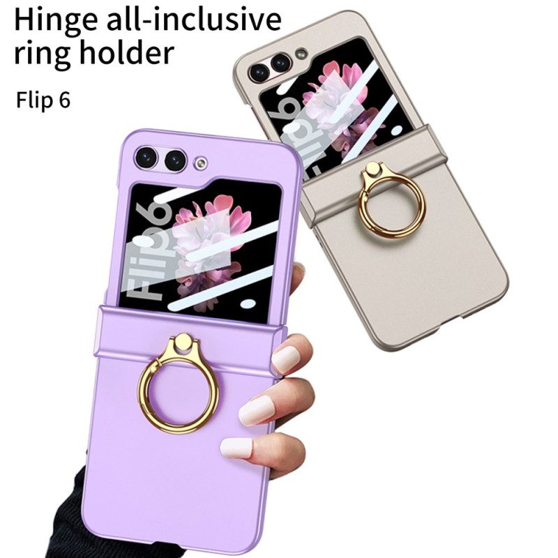 Skal Samsung Galaxy Z Flip 7 Fe Ringhållare Och Gkk Skärmskydd I Härdat Glas