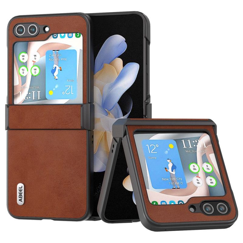 Skal Samsung Galaxy Z Flip 7 Fe Telefonfodral Abeel Vintage-läderstil