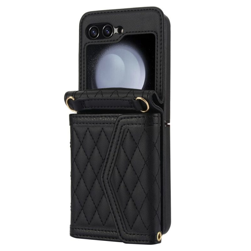 Skal Samsung Galaxy Z Flip 7 Fe Telefonfodral Korthållare Axelrem Och Snodd