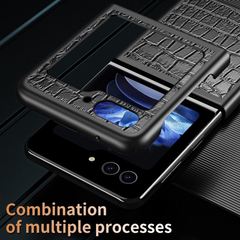 Skal Samsung Galaxy Z Flip 7 Fe Telefonfodral Krokodilstruktur