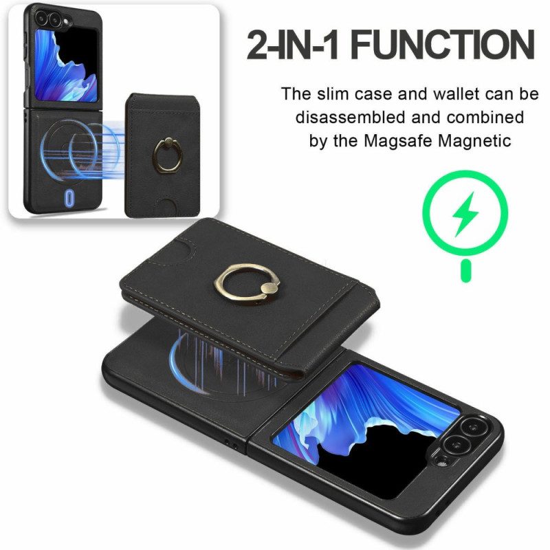 Skal Samsung Galaxy Z Flip 7 Fe Telefonfodral Magnetisk Med Avtagbar Korthållare