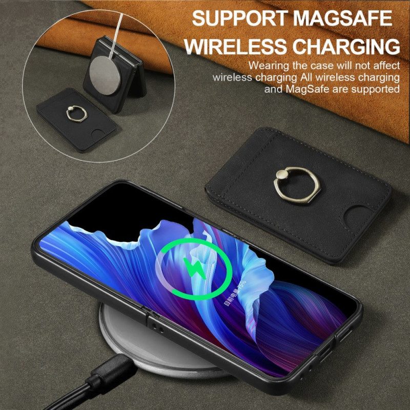 Skal Samsung Galaxy Z Flip 7 Fe Telefonfodral Magnetisk Med Avtagbar Korthållare
