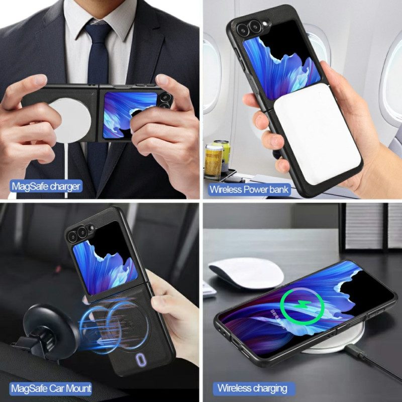 Skal Samsung Galaxy Z Flip 7 Fe Telefonfodral Magnetisk Med Avtagbar Korthållare