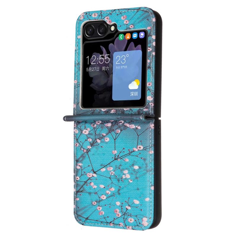 Skal Samsung Galaxy Z Flip 7 Fe Telefonfodral Plommonblommor