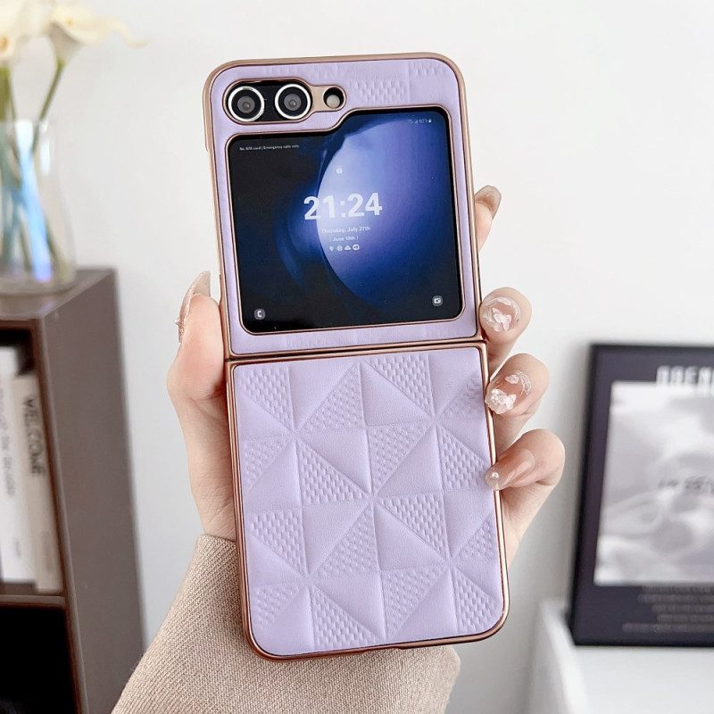 Skal Samsung Galaxy Z Flip 7 Fe Vadderade Kanter Med Metalleffekt