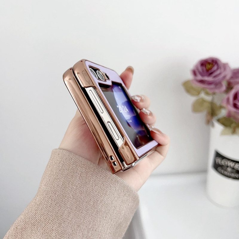 Skal Samsung Galaxy Z Flip 7 Fe Vadderade Kanter Med Metalleffekt