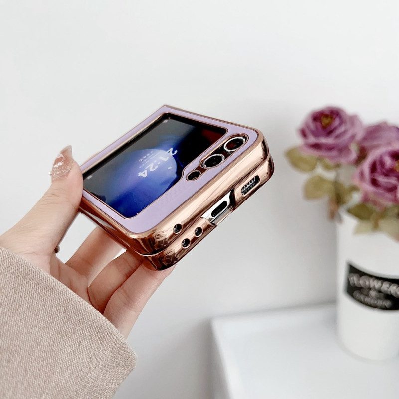 Skal Samsung Galaxy Z Flip 7 Fe Vadderade Kanter Med Metalleffekt