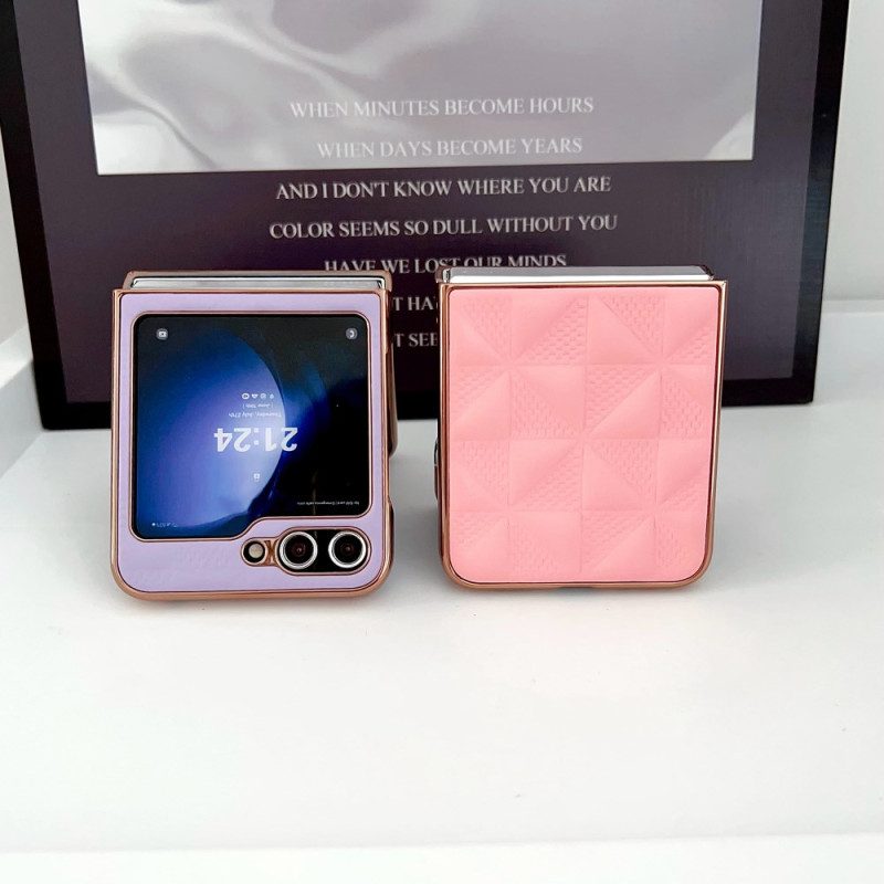 Skal Samsung Galaxy Z Flip 7 Fe Vadderade Kanter Med Metalleffekt