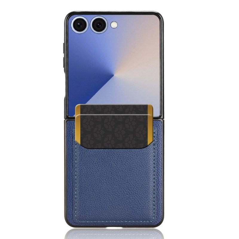 Skal Samsung Galaxy Z Flip 7 Korthållare I Läderstil