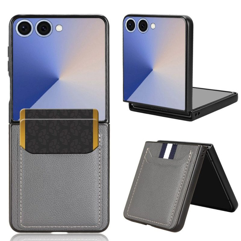 Skal Samsung Galaxy Z Flip 7 Korthållare I Läderstil