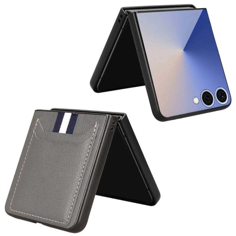 Skal Samsung Galaxy Z Flip 7 Korthållare I Läderstil