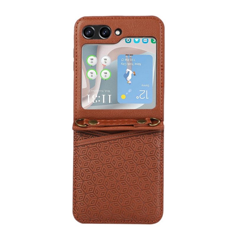 Skal Samsung Galaxy Z Flip 7 Korthållare I Rombisk Design