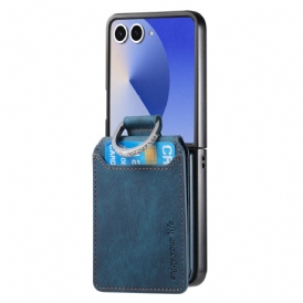 Skal Samsung Galaxy Z Flip 7 Korthållare Och Hållare Med Vintageeffekt