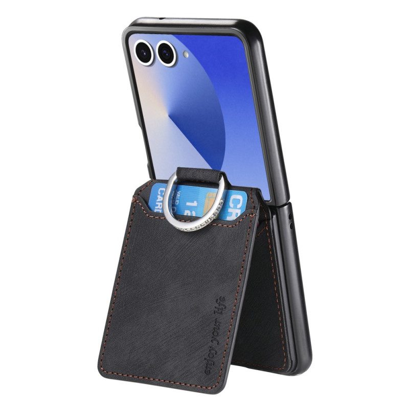 Skal Samsung Galaxy Z Flip 7 Korthållare Och Hållare Med Vintageeffekt
