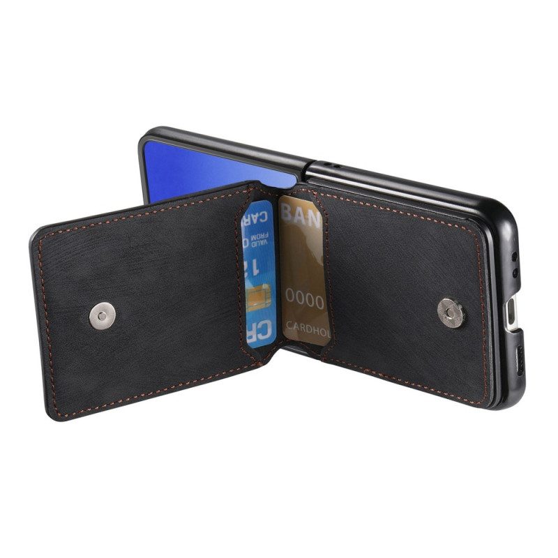 Skal Samsung Galaxy Z Flip 7 Korthållare Och Hållare Med Vintageeffekt