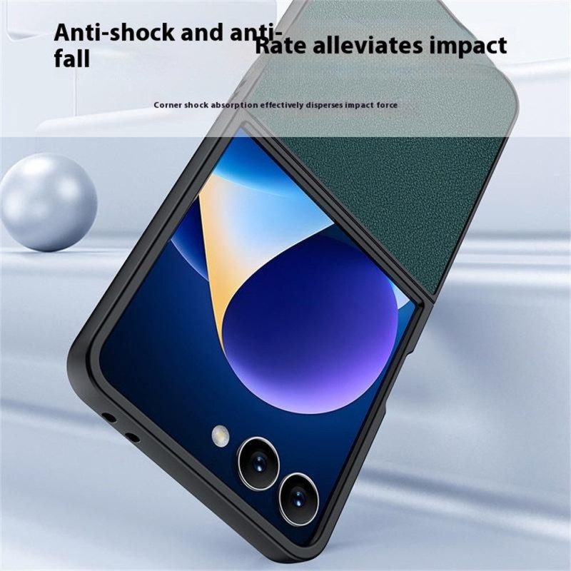 Skal Samsung Galaxy Z Flip 7 Lädereffekt