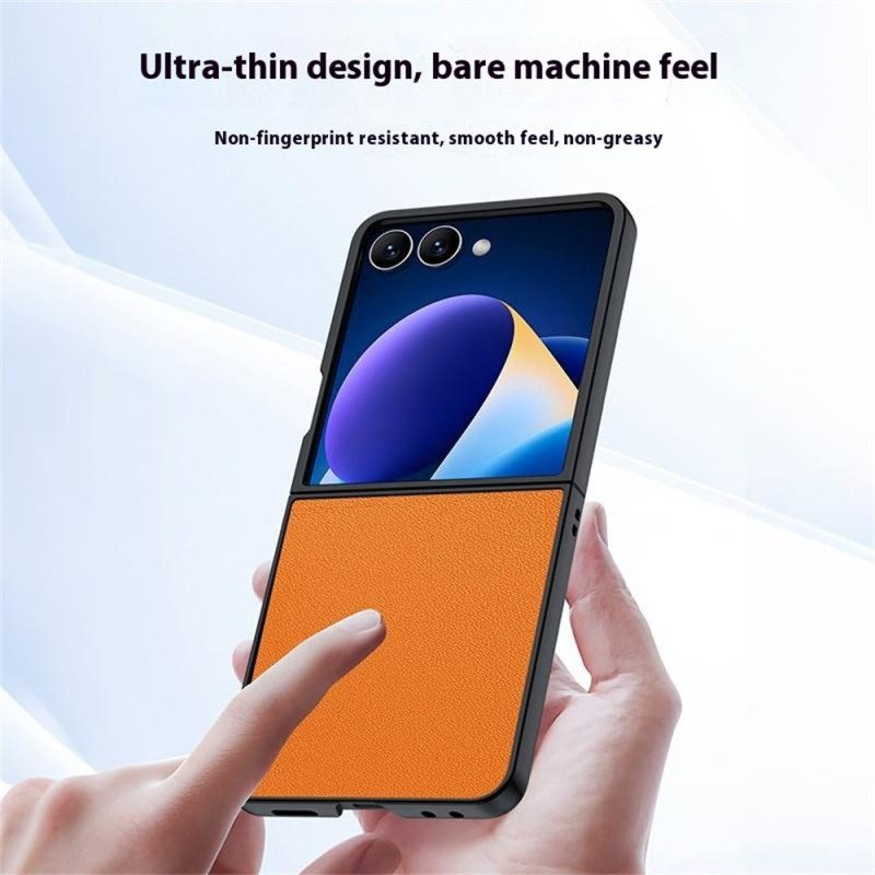 Skal Samsung Galaxy Z Flip 7 Lädereffekt