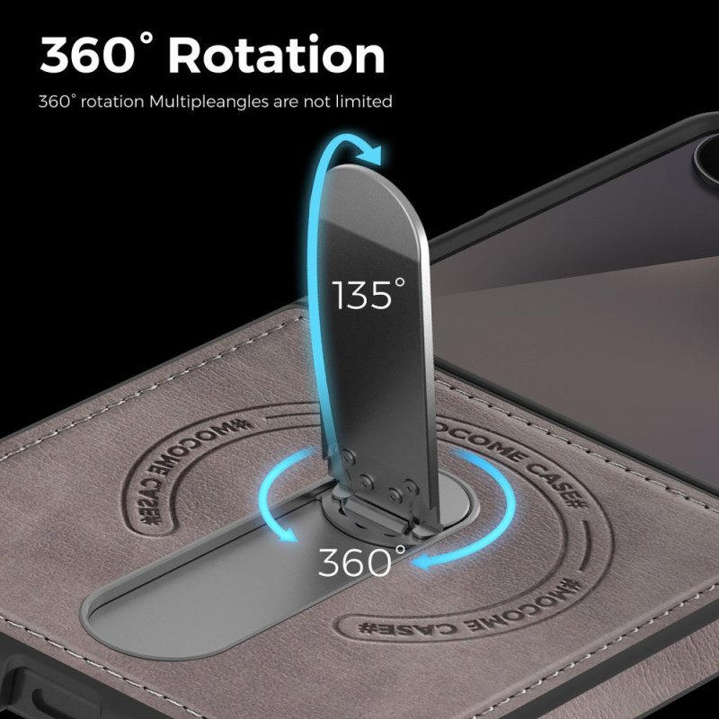 Skal Samsung Galaxy Z Flip 7 Magnetisk Med Roterande Stativ