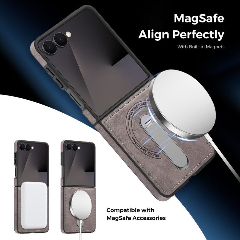 Skal Samsung Galaxy Z Flip 7 Magnetisk Med Roterande Stativ
