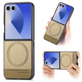 Skal Samsung Galaxy Z Flip 7 Magsafe-kompatibel Denimstrukturerad Läder