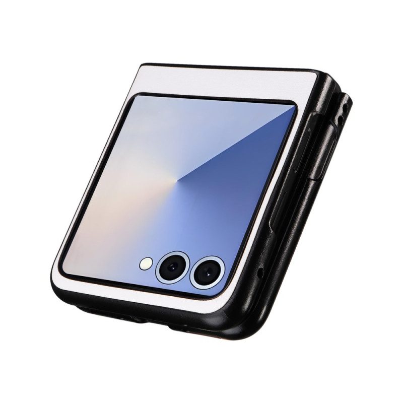 Skal Samsung Galaxy Z Flip 7 Monokrom Lädereffekt