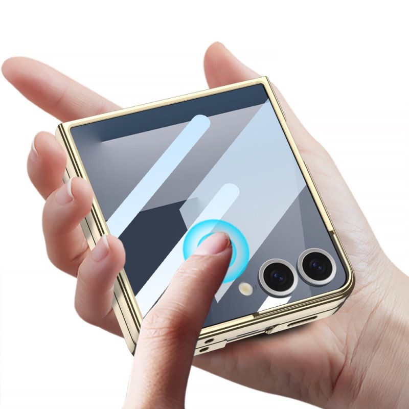 Skal Samsung Galaxy Z Flip 7 Skärmskydd Med Metallisk Effekt Och Kanter