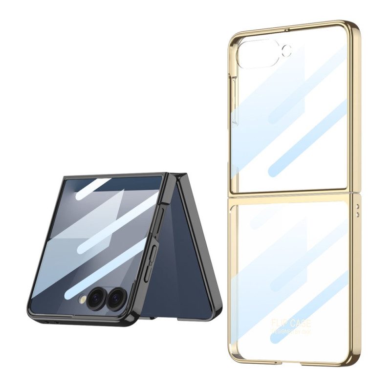Skal Samsung Galaxy Z Flip 7 Skärmskydd Med Metallisk Effekt Och Kanter