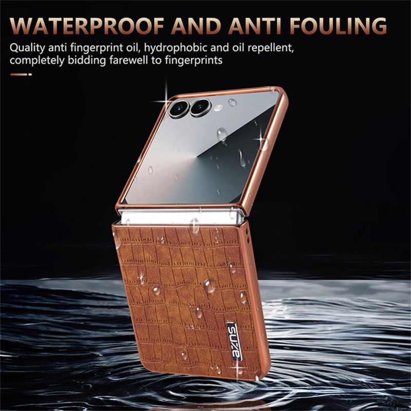 Skal Samsung Galaxy Z Flip 7 Telefonfodral Krokodilstil