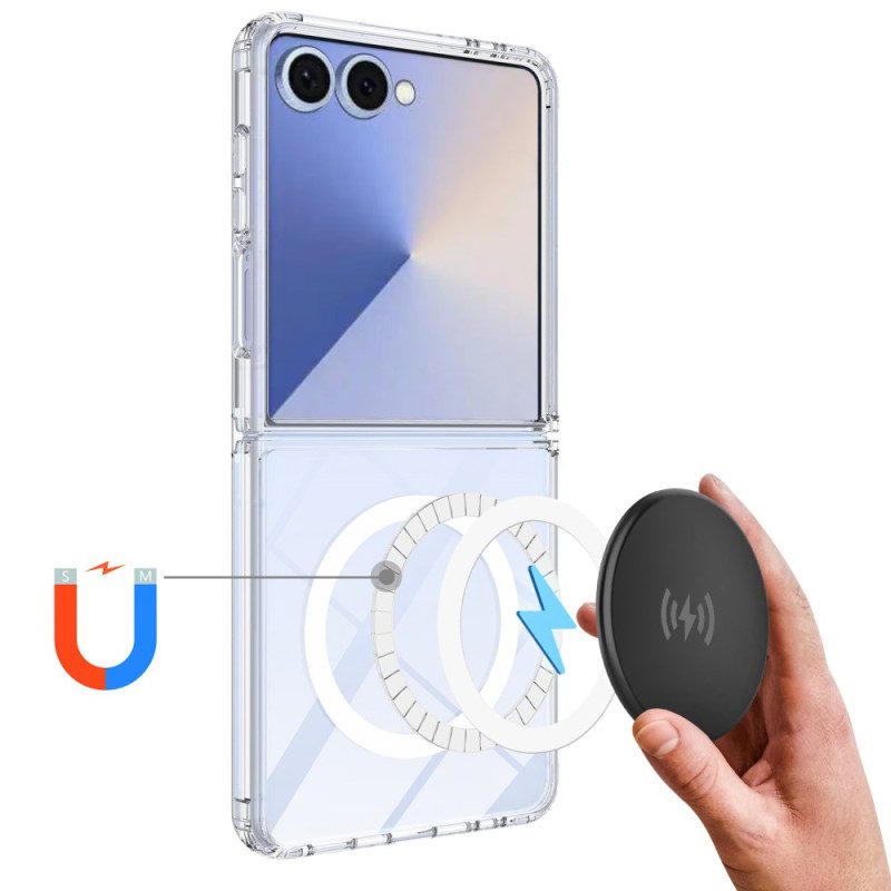 Skal Samsung Galaxy Z Flip 7 Telefonfodral Magnetisk Genomskinlig