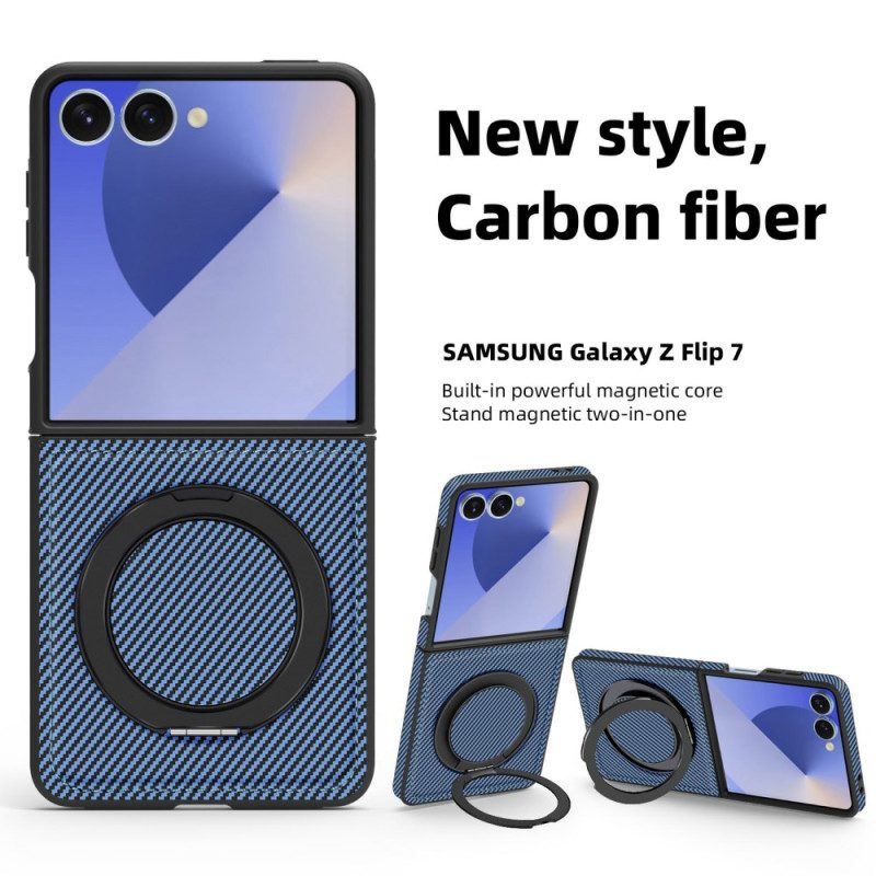 Skal Samsung Galaxy Z Flip 7 Telefonfodral Magnetisk Kolfiber