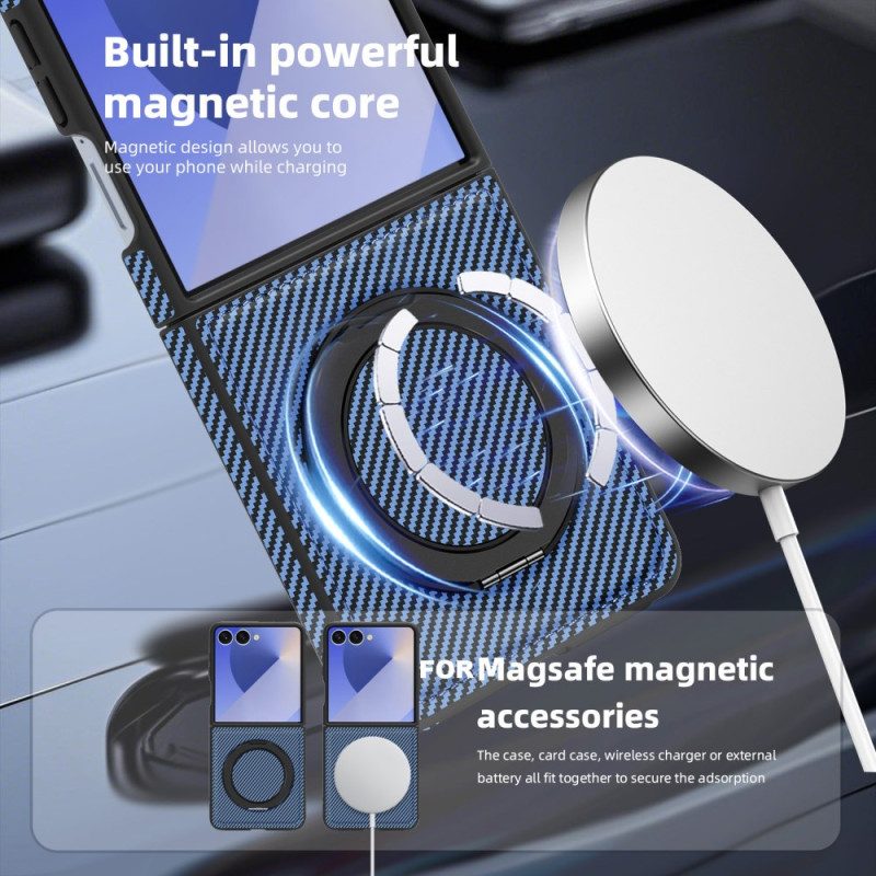Skal Samsung Galaxy Z Flip 7 Telefonfodral Magnetisk Kolfiber