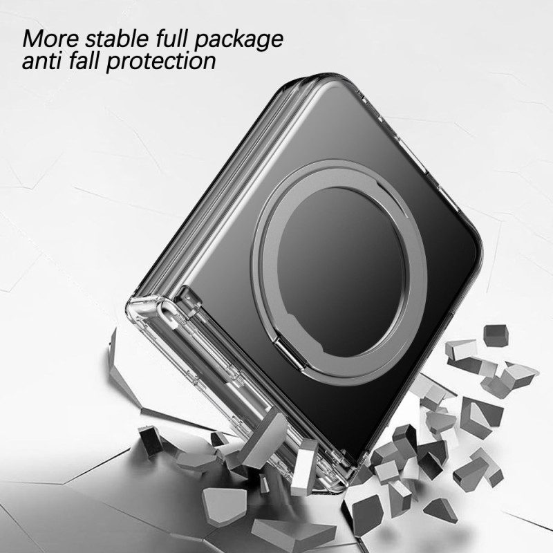 Skal Samsung Galaxy Z Flip 7 Telefonfodral Magnetiskt Stativ Med Metalleffekt