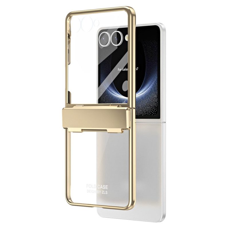 Skal Samsung Galaxy Z Flip 7 Telefonfodral Metallisk Kant Med Skärmskydd