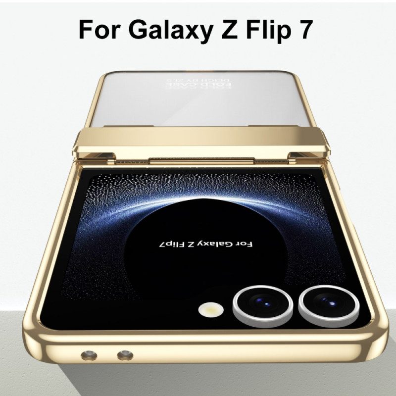 Skal Samsung Galaxy Z Flip 7 Telefonfodral Metallisk Kant Med Skärmskydd