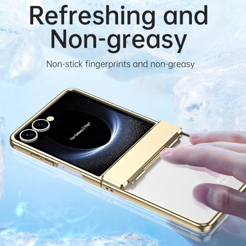 Skal Samsung Galaxy Z Flip 7 Telefonfodral Metallisk Kant Med Skärmskydd