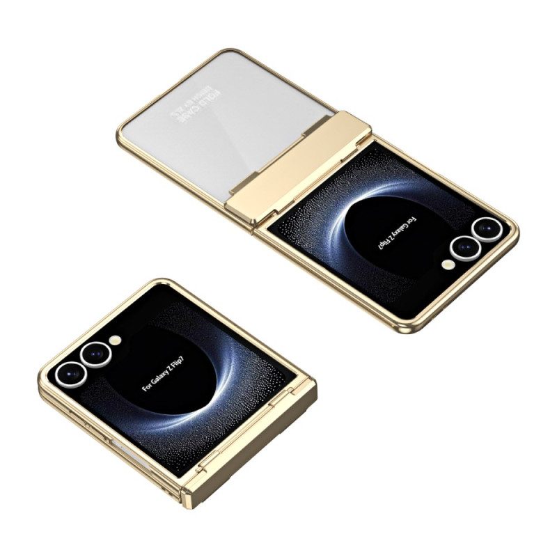 Skal Samsung Galaxy Z Flip 7 Telefonfodral Metallisk Kant Med Skärmskydd