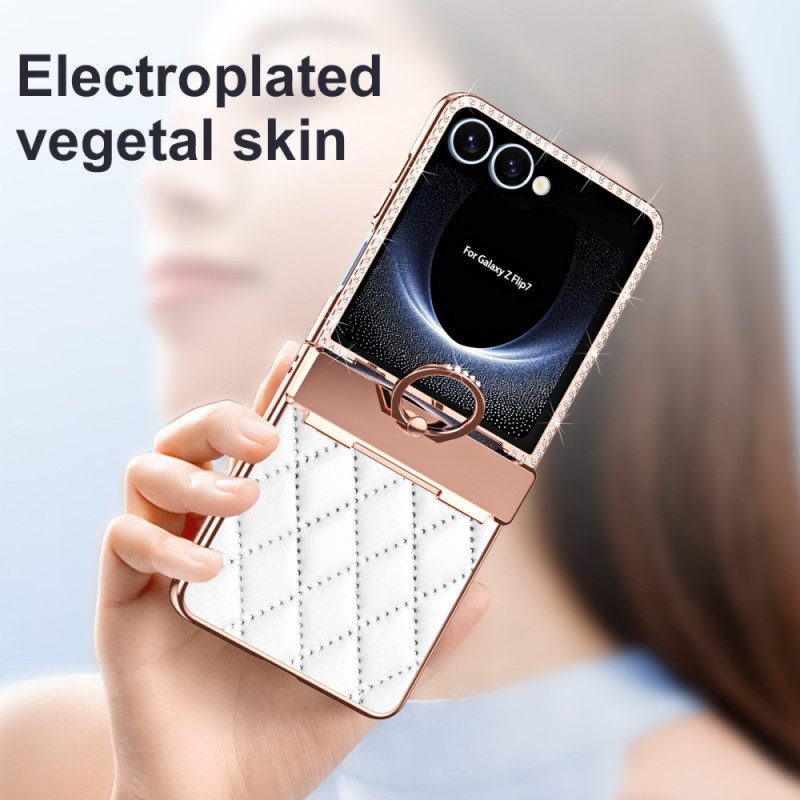 Skal Samsung Galaxy Z Flip 7 Telefonfodral Ringställ Och Strassdekoration