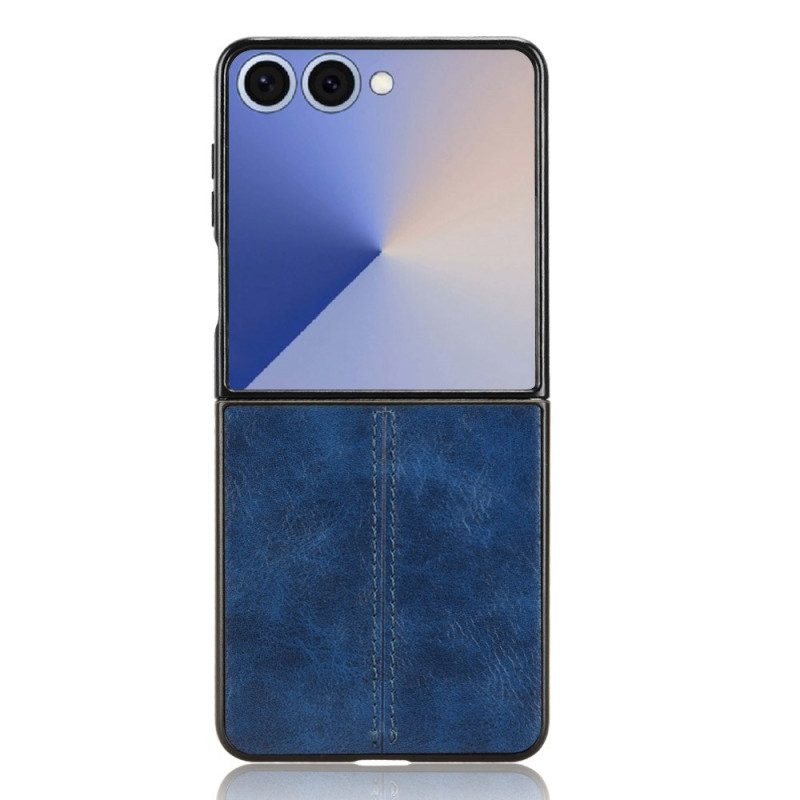 Skal Samsung Galaxy Z Flip 7 Telefonfodral Sytt Läder Effekt