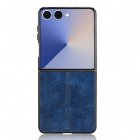 Skal Samsung Galaxy Z Flip 7 Telefonfodral Sytt Läder Effekt