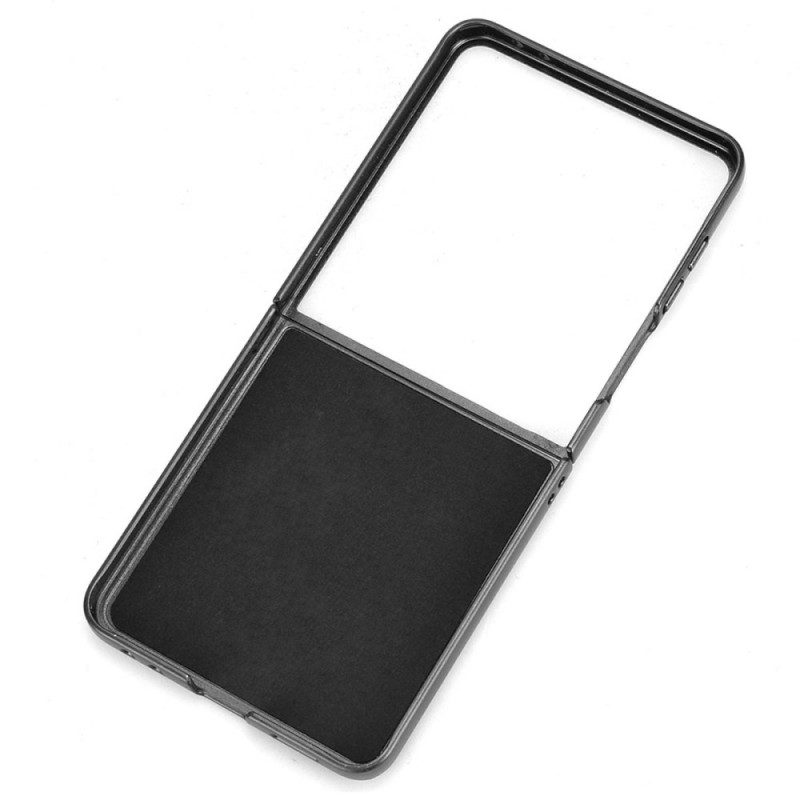 Skal Samsung Galaxy Z Flip 7 Telefonfodral Sytt Läder Effekt